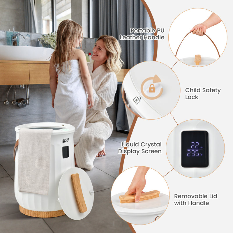 Costway Towel Warmer Bucket Electric Towel Warmer Wayfair